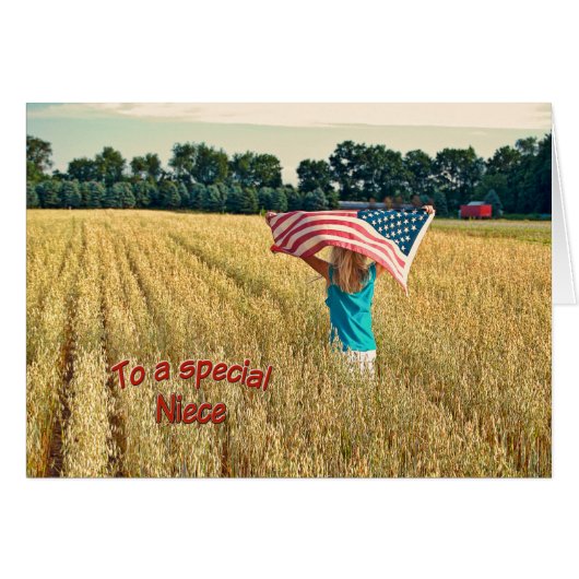 Thank You to Military Niece Cards (Front Horizontal)