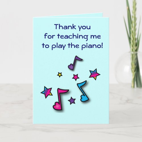 Thank you to My Piano Teacher