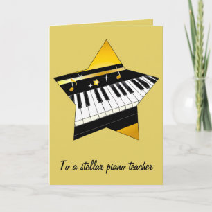 Thank You to My Piano Teacher Card