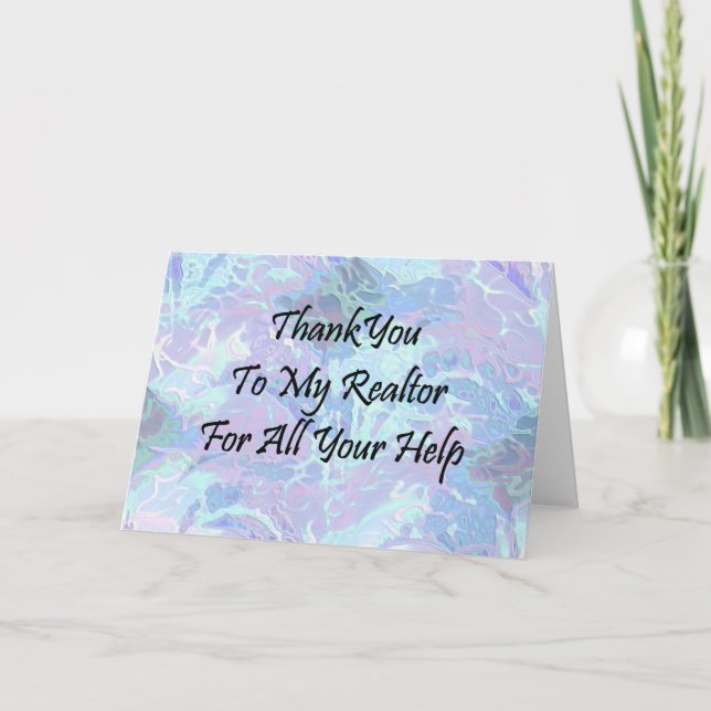 Thank You To My Realtor For All Your Help (Front)