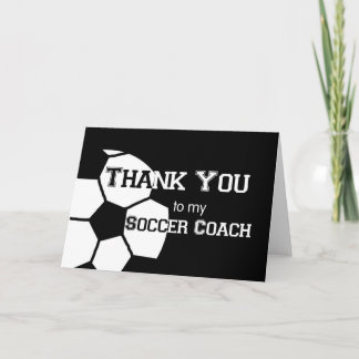 Thank You to my Soccer Coach Card