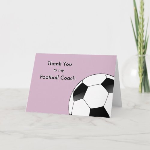 Thank You to my Soccer  Football Coach