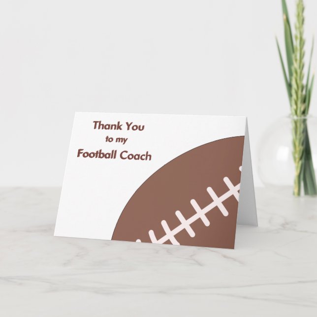 Thank You to my Soccer & Football Coach (Front)