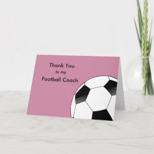 Thank You to my Soccer & Football Coach Card
