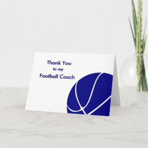Thank You to my Soccer & Football Coach Card