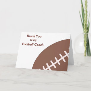 Thank You to my Soccer & Football Coach Card