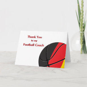 Thank You to my Soccer & Football Coach Card