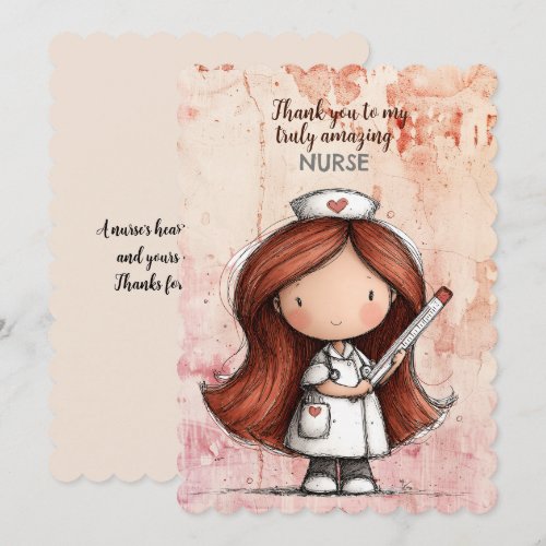 Thank You To My Truly Amazing Nurse Card