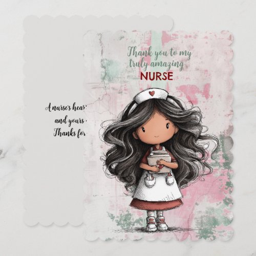 Thank You To My Truly Amazing Nurse Card