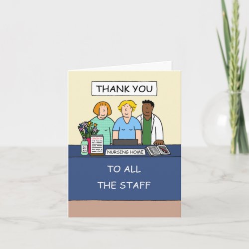 Thank You to Nursing Home Staff Card