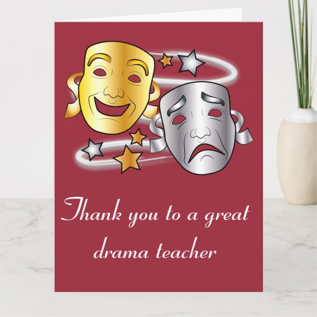Thank You To Our Drama Teacher with Masks Big (Front)