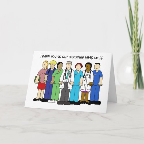 Thank you to Our NHS Staff Cartoon Group Card