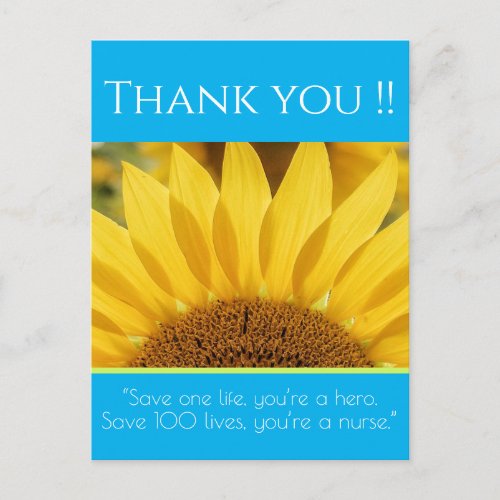 Thank you to Our Nurses Postcard