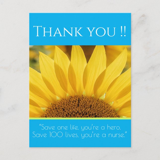 Thank you to Our Nurses Postcard (Front)