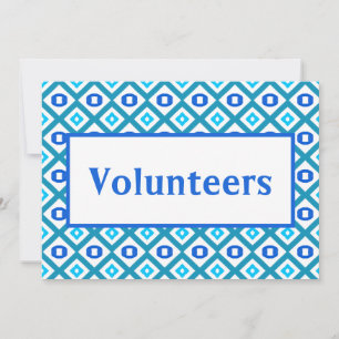 Thank You To Our Volunteers Card