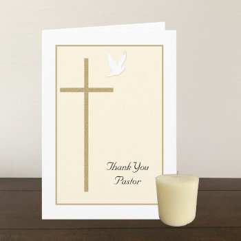 Thank You To Pastor Card by sympathythankyou at Zazzle