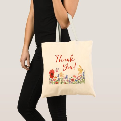 Thank you tote floral appreciation bag teacher