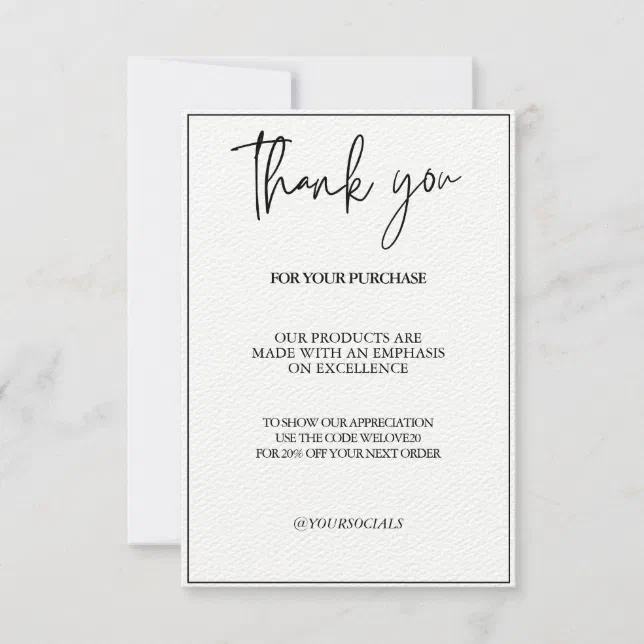 Thank you Traditional Hand Crafted Media Insert | Zazzle