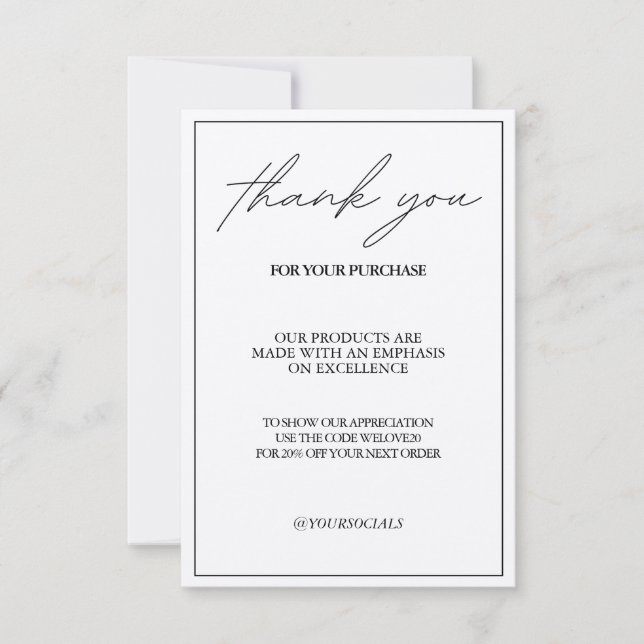 Thank you Traditional Hand Crafted Media Insert (Front)