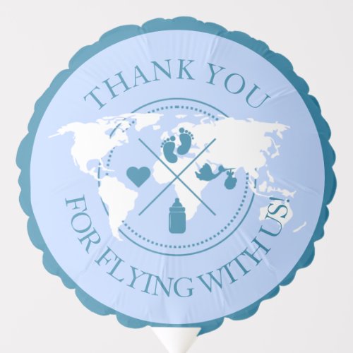 Thank you Travel Baby Shower Minimalist Modern Bal Balloon