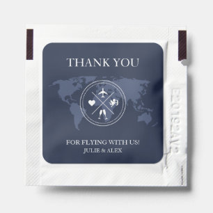 Thank you Travel Themed Destination Wedding Hand Sanitizer Packet