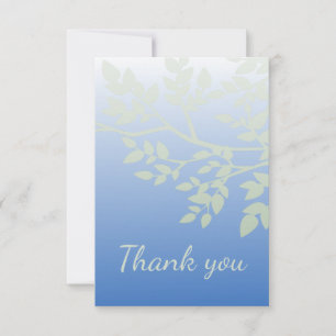 Thank You Tree Branch Foliage Leaves Nature Card