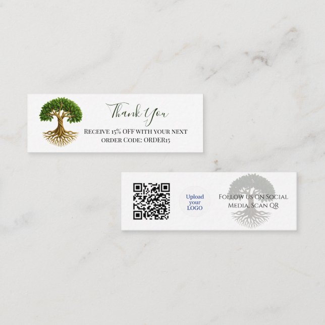 Thank You Tree of Life Discount Code QR Insert  (Front/Back)