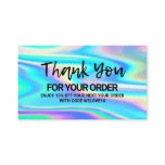 Thank you Trendy Color Holo instagram Discount Business Card Thank you Trendy Color Holo instagram Discount Business Card