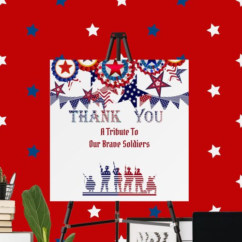  Thank You Tribute to Our Brave Soldiers Patriotic Foam Board