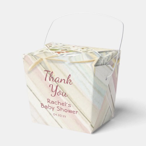 Thank You Tropical Beach Seashell Baby Shower Favor Boxes