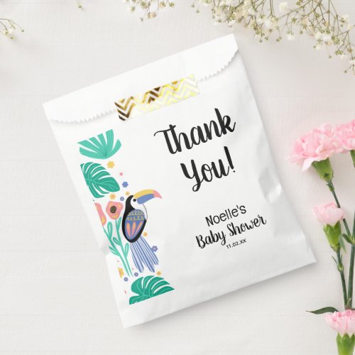 Thank You Tropical Toucan Bird Baby Shower Favor Bag