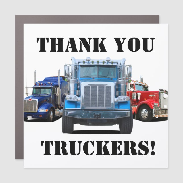 THANK YOU TRUCKERS Car Magnet (Front)