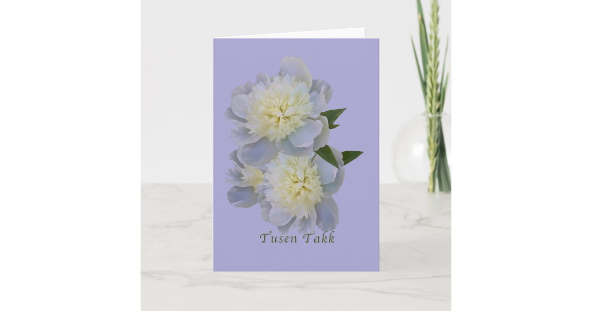 Thank You, Tusen Takk, Norwegian Card Zazzle