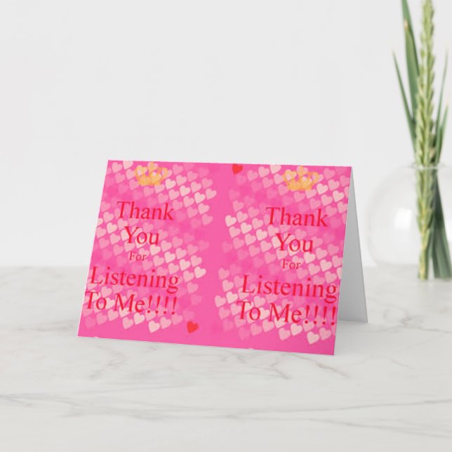 **THANK YOU TWICE** FOR I AM SO HAPPY THANK YOU CARD (Front)