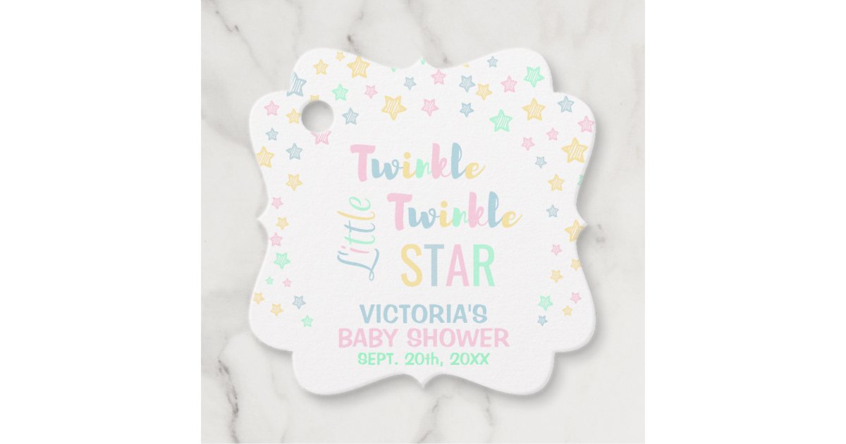Thank You Twinkle Twinkle Little Star Baby Shower Favor