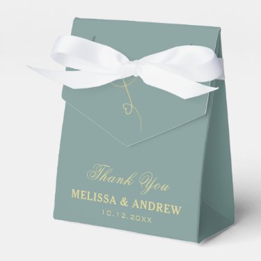 Thank You | Two Gold Hearts | Personalized Wedding