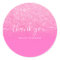 Thank you typography chic pink glitter ombre