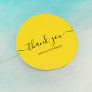Thank you typography minimalist cool yellow classic round sticker