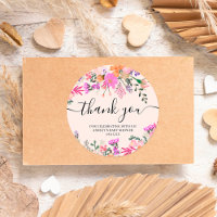 Thank you typography pastel meadow wild flowers