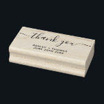 Thank you typography script chic simple wedding rubber stamp<br><div class="desc">Thank you typography script chic simple wedding</div>
