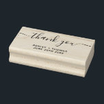 Thank you typography script chic simple wedding rubber stamp<br><div class="desc">Thank you typography script chic simple wedding</div>