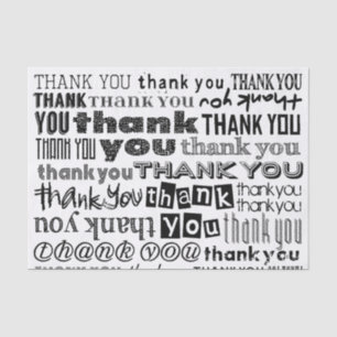 Thank You Typography Tissue Paper