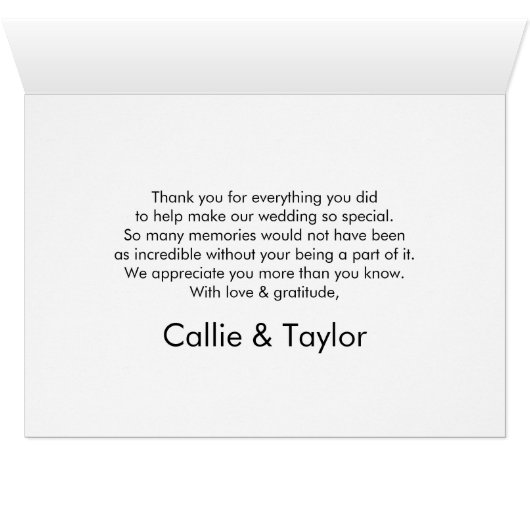 Thank You Typography, Wildflowers, Confetti (Inside Horizontal (Bottom))