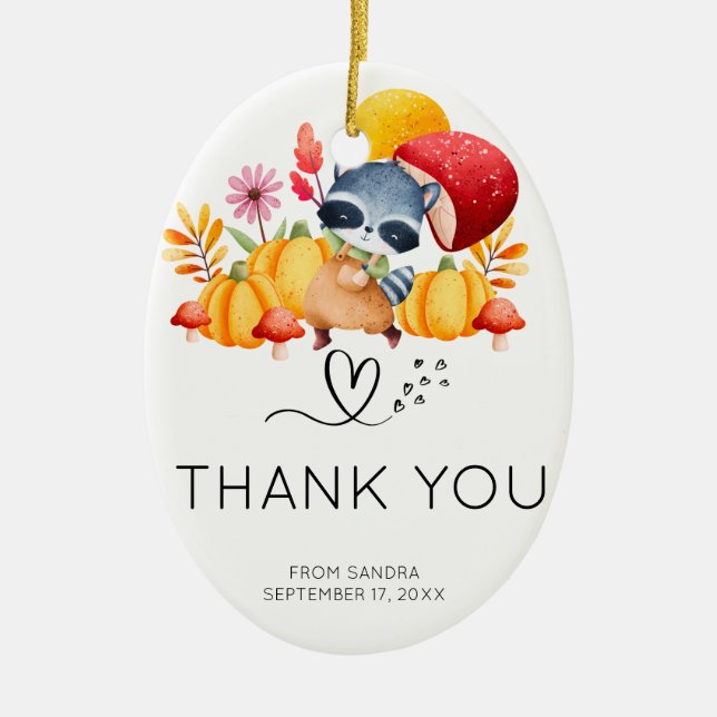 thank you ultra sound photo, funny  baby shower ceramic ornament (Front)