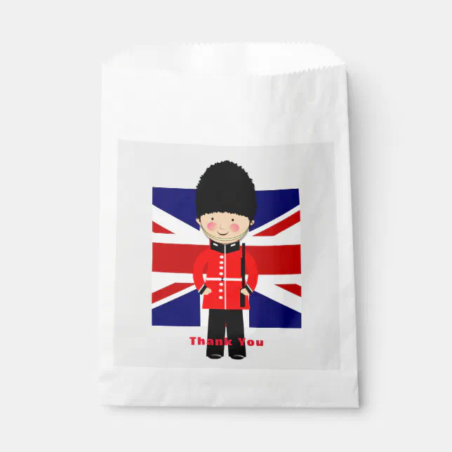 Thank You Union Jack London Theme Favor Bag Zazzle