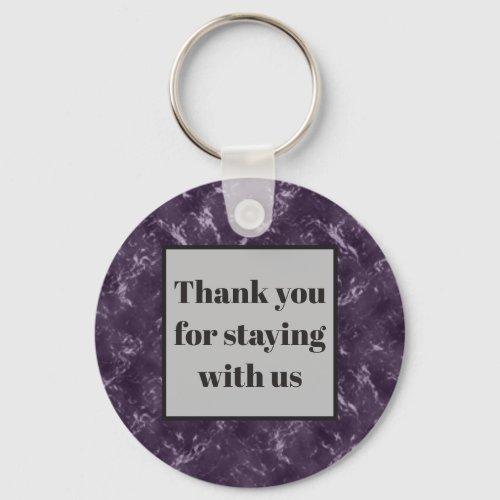 Thank You Vacation House Rental Guest Keys Keychain