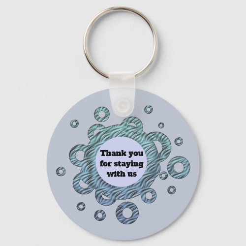 Thank You Vacation House Room Rental Guest Keychain