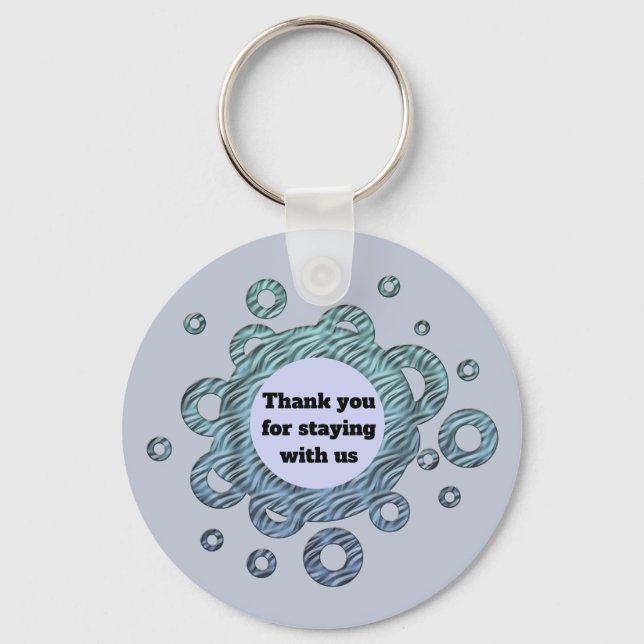Thank You Vacation House Room Rental Guest Keychain (Front)