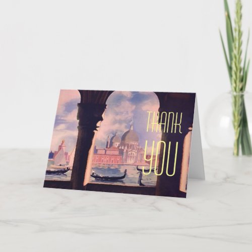 Thank You Venice Gondolas Greeting Card