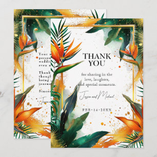 Thank You vertical  Birds of Paradise Bliss Card